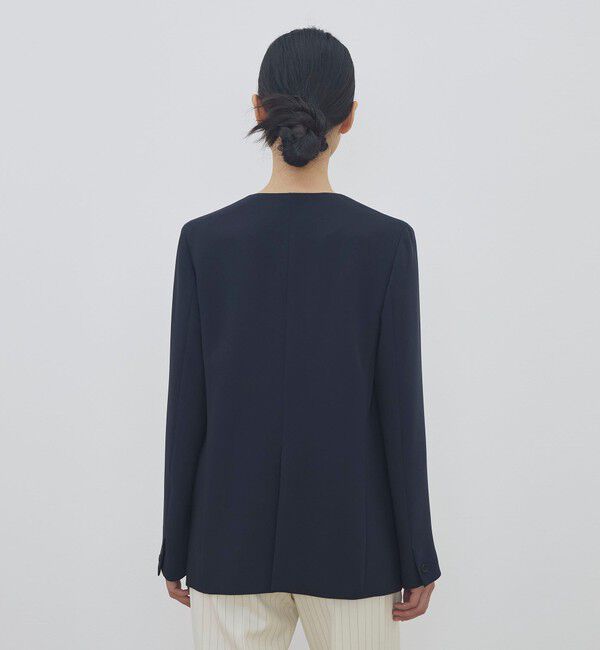 DES PRES「ライトダブルクロス ノーカラージャケット」|ノーカラージャケット|