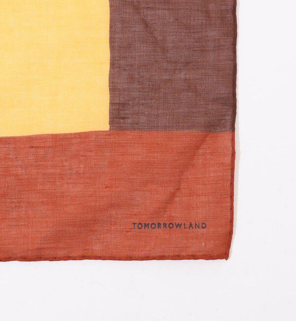 TOMORROWLAND GOODS「TOMORROWLAND コットンリネンシルク パネルスカーフ」|バンダナ・スカーフ|