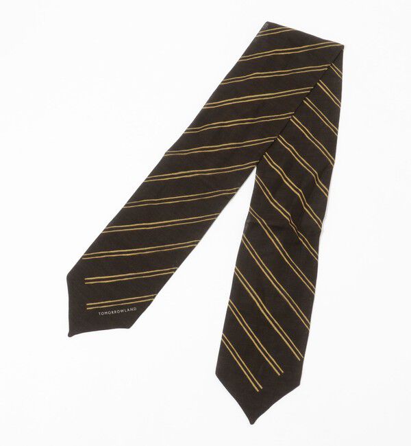 TOMORROWLAND GOODS「TOMORROWLAND コットンリネンシルク ストライプスカーフ」|バンダナ・スカーフ|