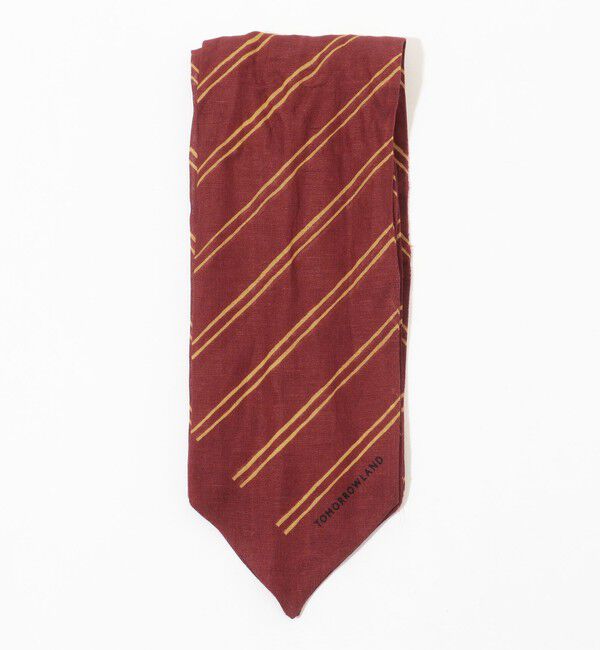 TOMORROWLAND GOODS「TOMORROWLAND コットンリネンシルク ストライプスカーフ」|バンダナ・スカーフ|