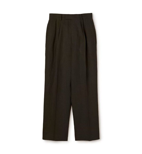 Edition「edition pourell リネン タックパンツ」|その他|47 ブラウン