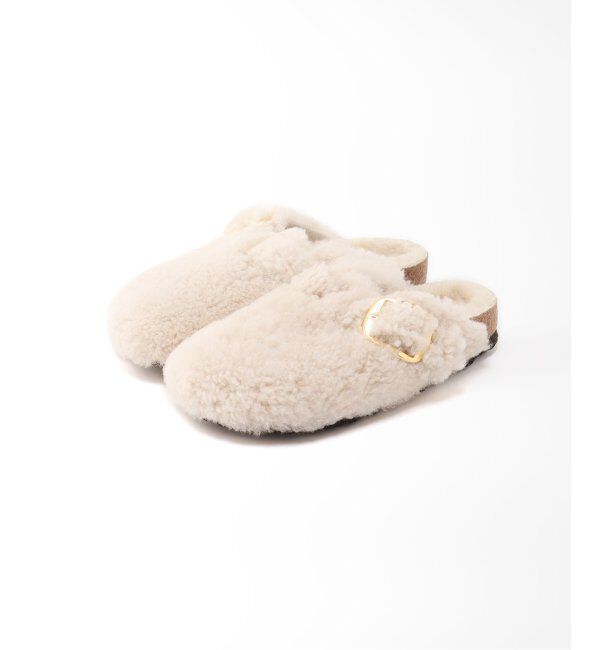 Plage「【BIRKENSTOCK / ビルケンシュトック】 BOSTON BIG BUCKLE SHEARILING サンダル」|サンダル|ホワイト A