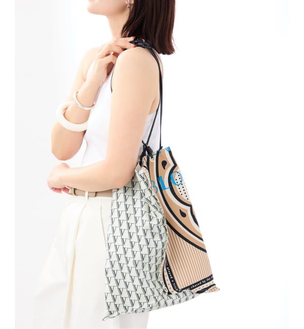 VERMEIL par iena「《追加》manipuri マニプリ Bag 別注Verロゴxデイジーバンダナ」|トートバッグ|