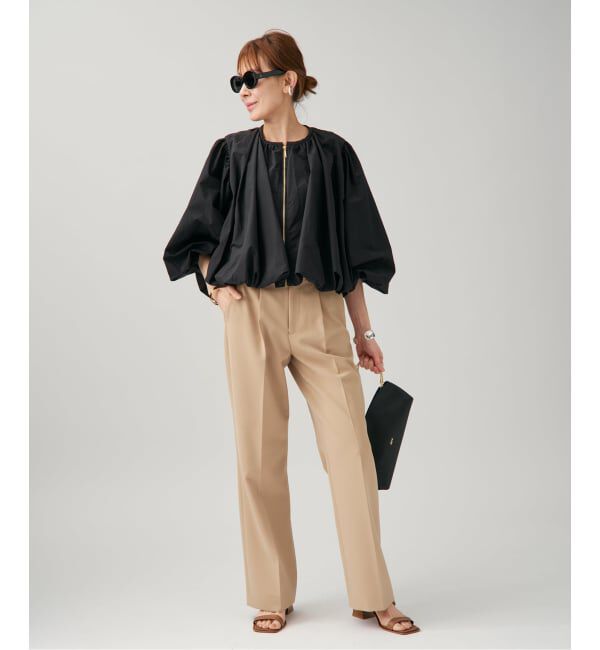 VERMEIL par iena「《追加》ダブルクロスストレッチパンツ」|スラックス|