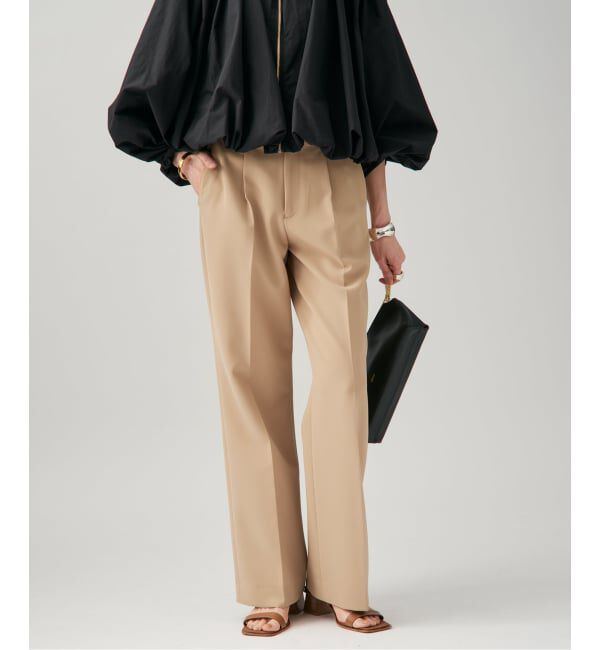 VERMEIL par iena「《追加》ダブルクロスストレッチパンツ」|スラックス|