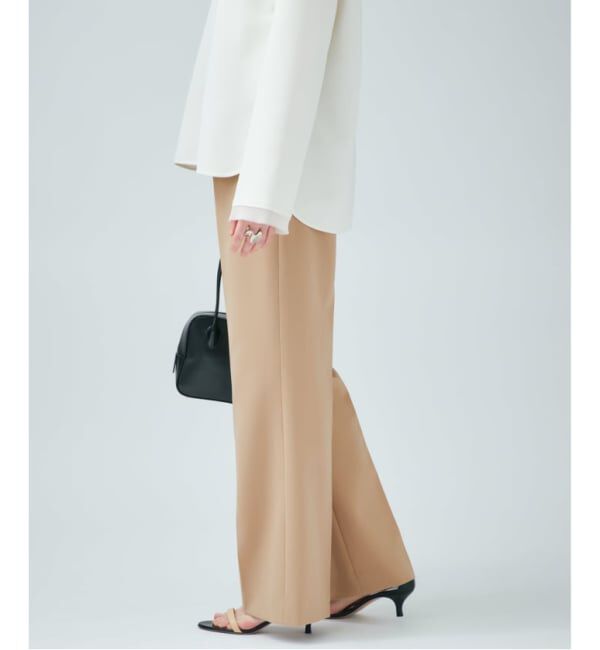 VERMEIL par iena「《追加》ダブルクロスストレッチパンツ」|スラックス|