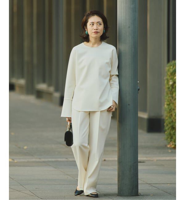 VERMEIL par iena「《追加》ダブルクロスストレッチパンツ」|スラックス|