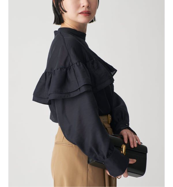 VERMEIL par iena「シアーサテンフリルブラウス」|シャツ・ブラウス|