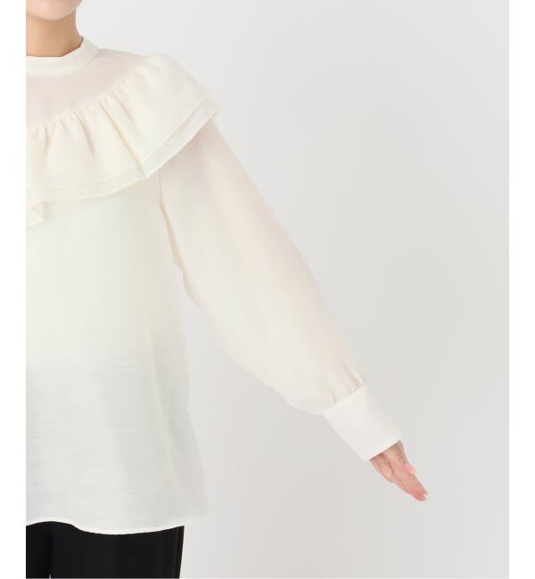 VERMEIL par iena「シアーサテンフリルブラウス」|シャツ・ブラウス|