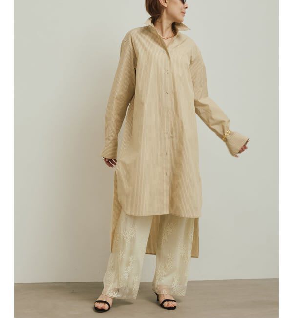 VERMEIL par iena「Long シャツ」|ワンピース|ベージュ