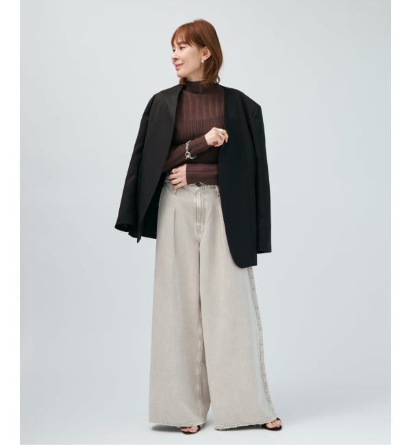 VERMEIL par iena「レースニット ハイネックロングスリーブプルオーバー」|ニット・セーター|