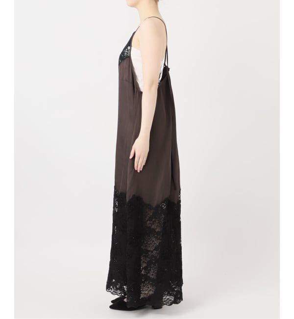 IENA LA BOUCLE「IENA LA BOUCLE R/Lサテンレースコンビキャミドレ」|ワンピース|