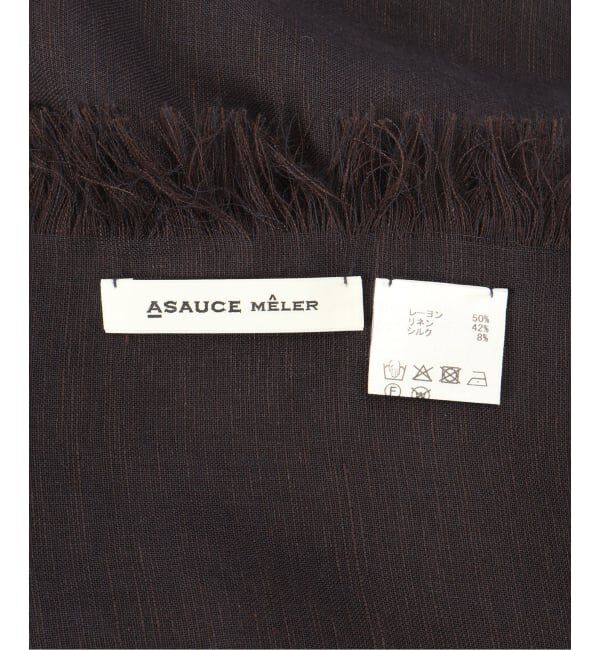 IENA LA BOUCLE「ASAUCE MELER/アソースメレ リネンモダールシルクストール AM26S-ST14」|ストール|