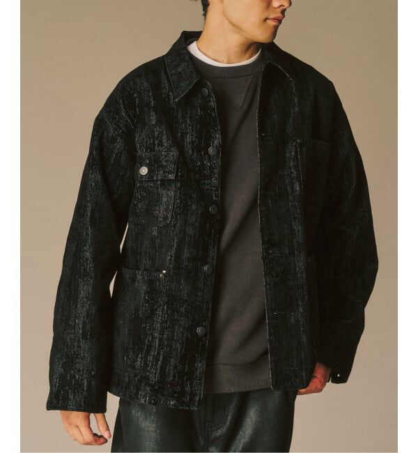 417 EDIFICE「ベロアデニム カバーオール」|その他|ブラック