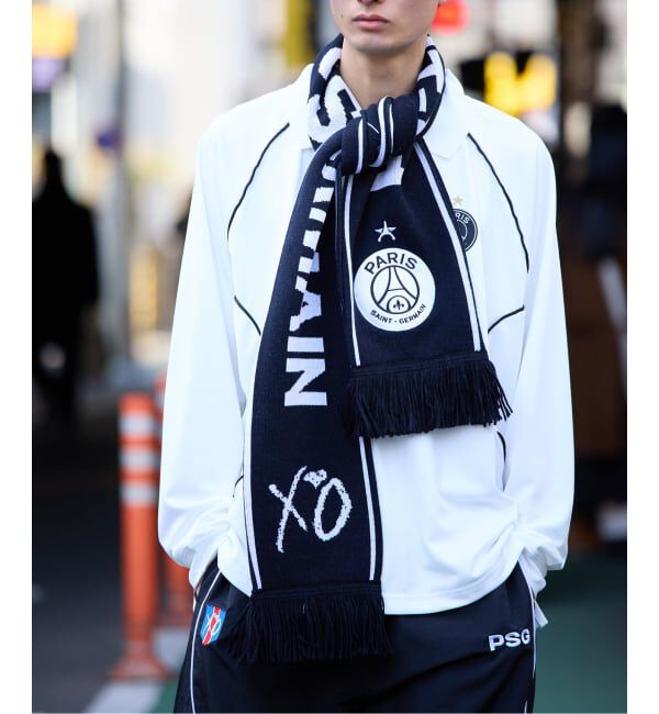 Paris Saint-Germain「【Paris Saint-Germain / パリ・サン＝ジェルマン】PSG X XO KNITTED SCARF」|マフラー|ブラック