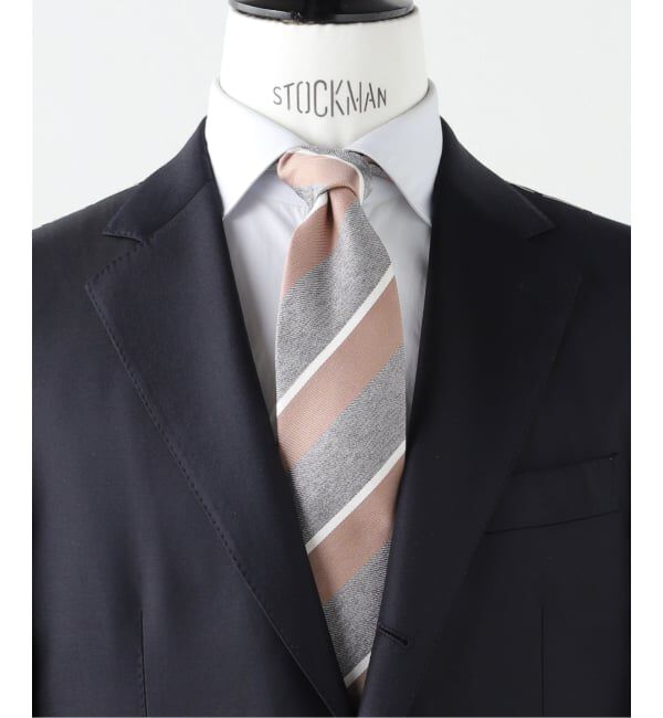 EDIFICE「FRANCO BASSI (フランコ バッシ) Twill Stripe タイ」|ネクタイ・蝶ネクタイ|ベージュ