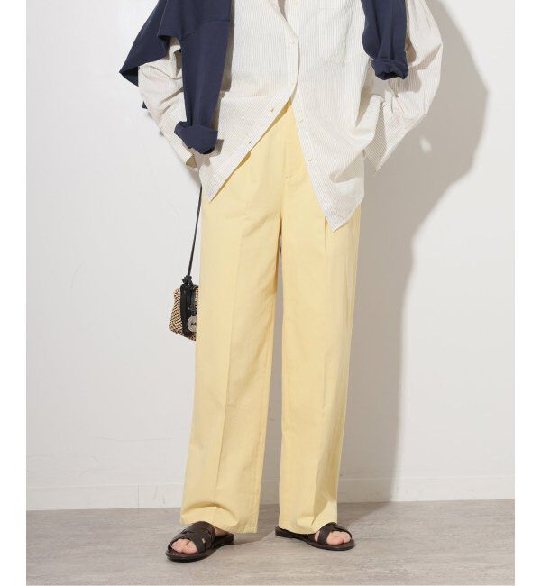 JOURNAL STANDARD relume「コットンツイルセンタープレスパンツ」|スラックス|イエロー