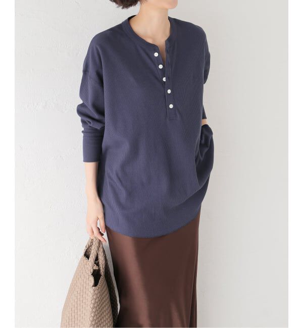 journal standard L'essage「【HANES / ヘインズ 】 ヘンリーサーマル」|Tシャツ・カットソー|ネイビー