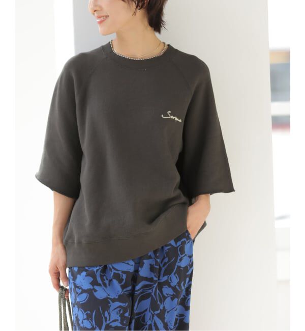 JOURNAL STANDARD relume「［26SS新作］ハーフスリーブ刺繍ロゴスウェット」|スウェット・ジャージ|ブラック A