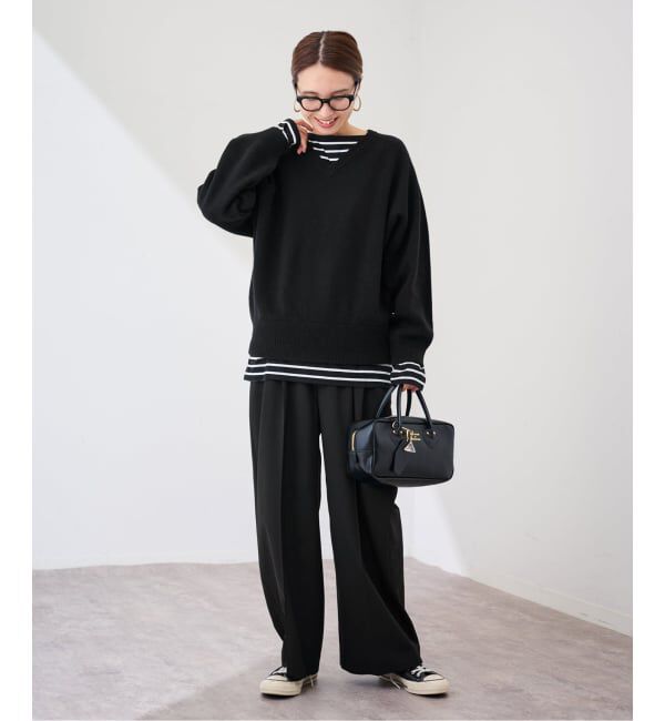 FRAMeWORK「≪追加≫ウォッシャブルTWタックワイドパンツ」|スラックス|