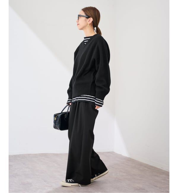 FRAMeWORK「≪追加≫ウォッシャブルTWタックワイドパンツ」|スラックス|