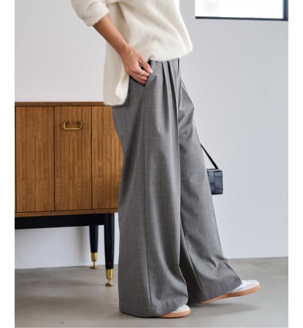 FRAMeWORK「≪追加≫ウォッシャブルTWタックワイドパンツ」|スラックス|