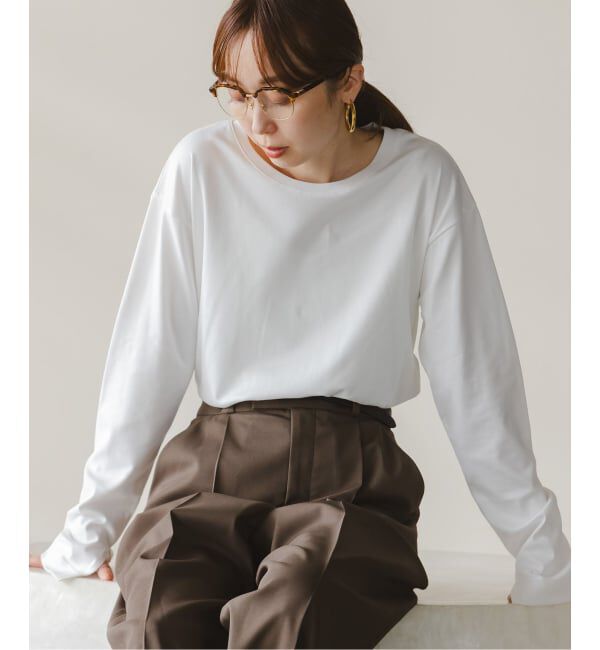 NOBLE「スーピマコットンローズペトールロンTee」|Tシャツ・カットソー|