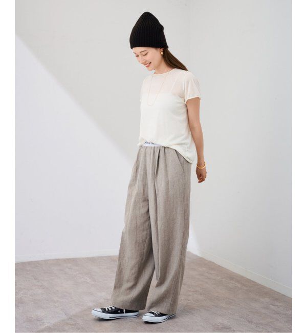 FRAMeWORK「PROTAGONISTA/プロタゴニスタ ウールリネンパンツ」|スラックス|