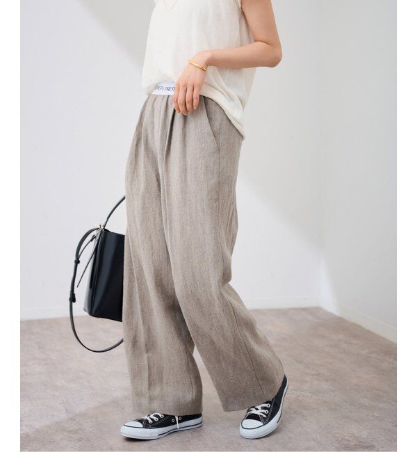 FRAMeWORK「PROTAGONISTA/プロタゴニスタ ウールリネンパンツ」|スラックス|