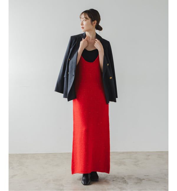 NOBLE「PROVOKEプロヴォーク ラメニットキャミソールワンピース」|ワンピース|