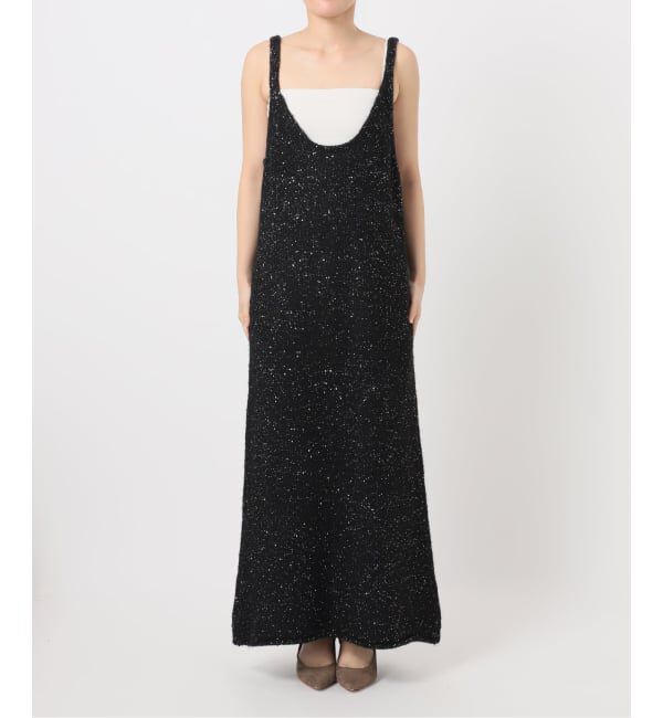 NOBLE「PROVOKEプロヴォーク ラメニットキャミソールワンピース」|ワンピース|