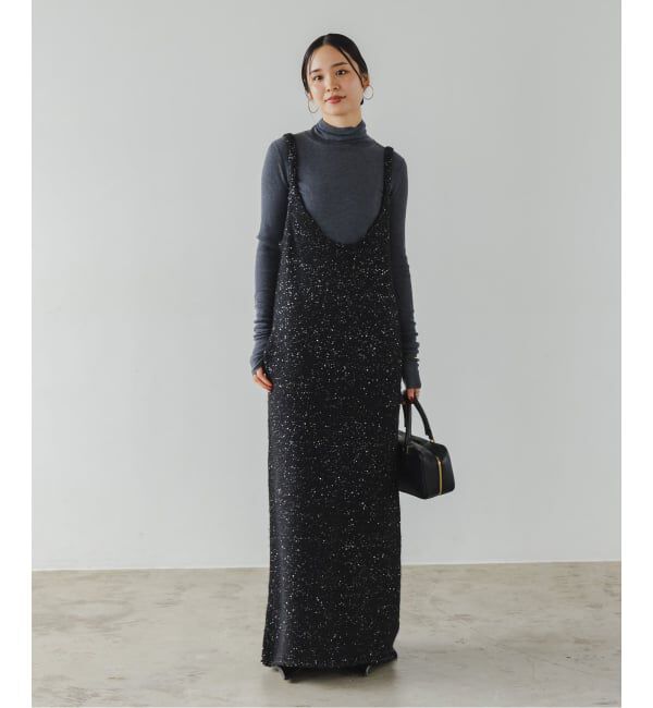 NOBLE「PROVOKEプロヴォーク ラメニットキャミソールワンピース」|ワンピース|