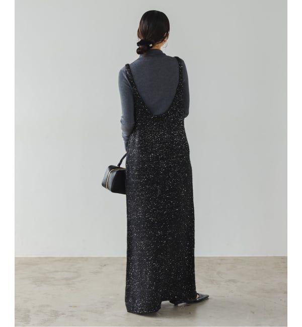 NOBLE「PROVOKEプロヴォーク ラメニットキャミソールワンピース」|ワンピース|