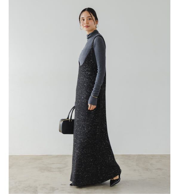 NOBLE「PROVOKEプロヴォーク ラメニットキャミソールワンピース」|ワンピース|