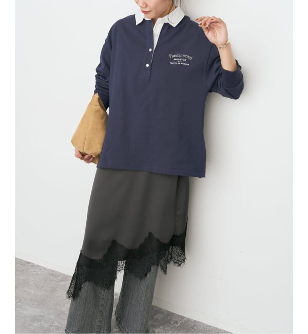 Spick and Span「ラガーシャツ」|Tシャツ・カットソー|ネイビー