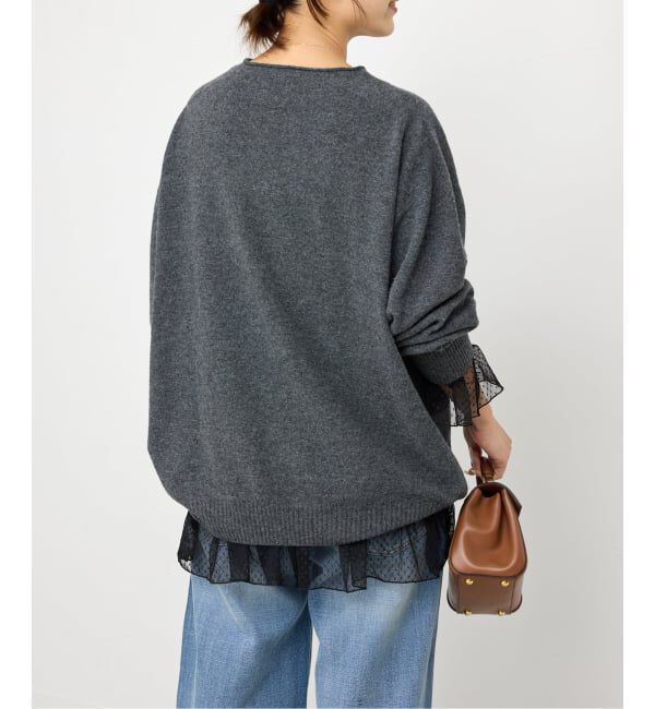 Spick and Span「《追加4》チュールドットチュニックプルオーバー」|Tシャツ・カットソー|