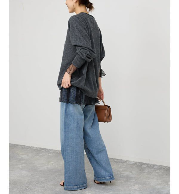 Spick and Span「《追加4》チュールドットチュニックプルオーバー」|Tシャツ・カットソー|