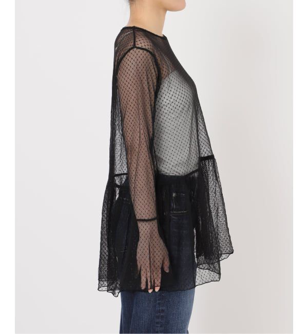 Spick and Span「《追加4》チュールドットチュニックプルオーバー」|Tシャツ・カットソー|