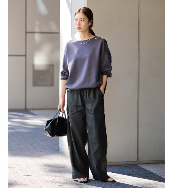 FRAMeWORK「LI/Washiヘリンボーンイージーパンツ」|スラックス|