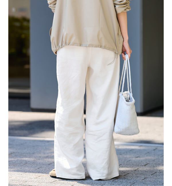 FRAMeWORK「LI/Washiヘリンボーンイージーパンツ」|スラックス|