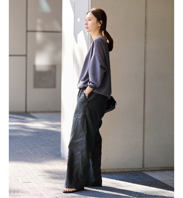 FRAMeWORK「LI/Washiヘリンボーンイージーパンツ」|スラックス|