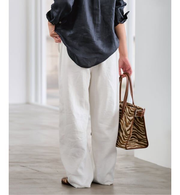 FRAMeWORK「LI/Washiヘリンボーンイージーパンツ」|スラックス|