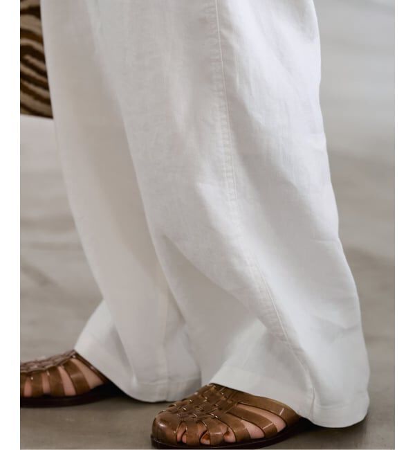 FRAMeWORK「LI/Washiヘリンボーンイージーパンツ」|スラックス|