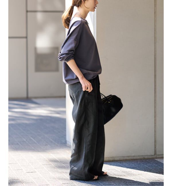 FRAMeWORK「LI/Washiヘリンボーンイージーパンツ」|スラックス|