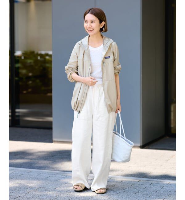 FRAMeWORK「LI/Washiヘリンボーンイージーパンツ」|スラックス|