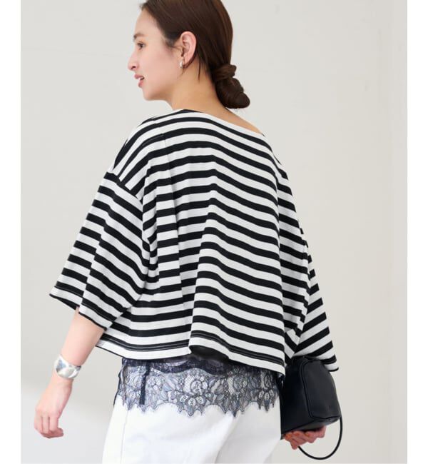 FRAMeWORK「ONIT/オニット 別注OVERSIZE WIDE BORDER」|Tシャツ・カットソー|ブラック