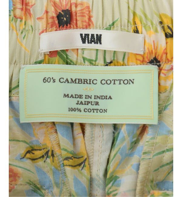 Spick and Span「VIAN / ヴィアン 別注 Flower Easy Wide Pants」|スラックス|