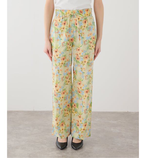 Spick and Span「VIAN / ヴィアン 別注 Flower Easy Wide Pants」|スラックス|