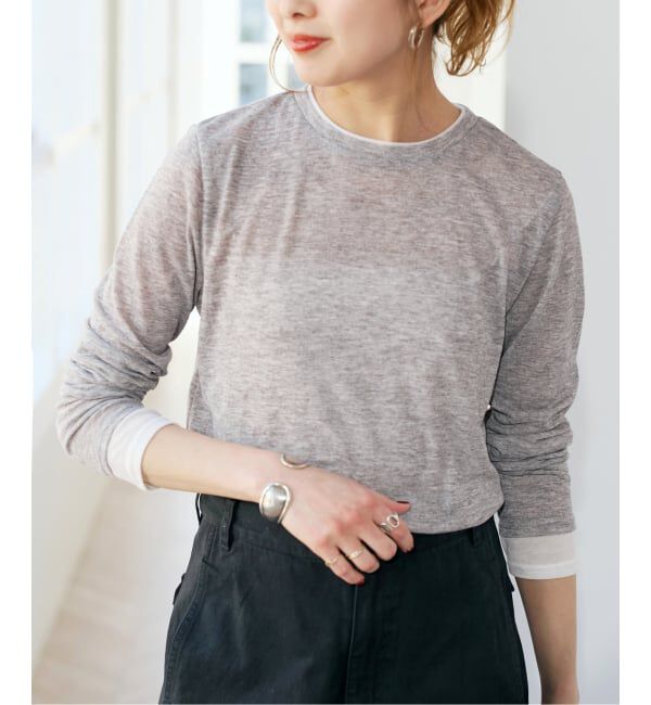 Spick and Span「シアーリブレイヤードプルオーバー」|Tシャツ・カットソー|