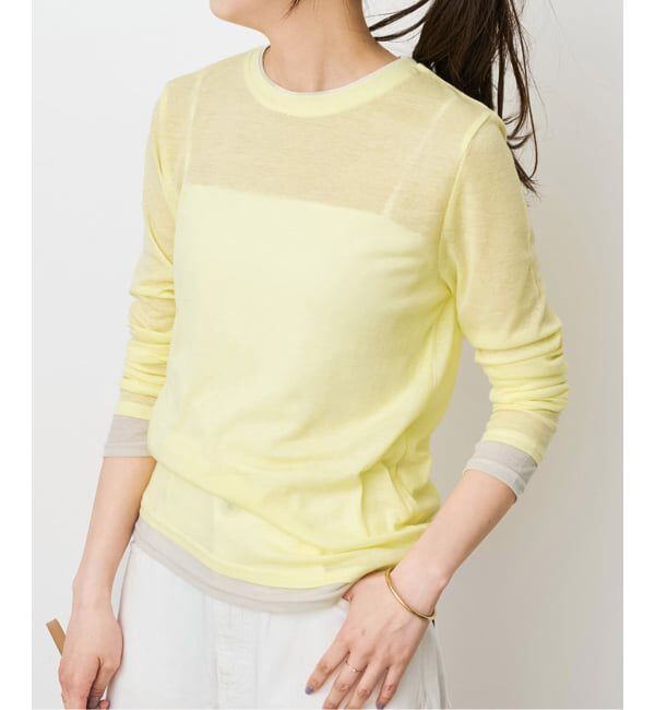 Spick and Span「シアーリブレイヤードプルオーバー」|Tシャツ・カットソー|